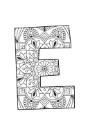 Alfabet mandala kleurplaat 5